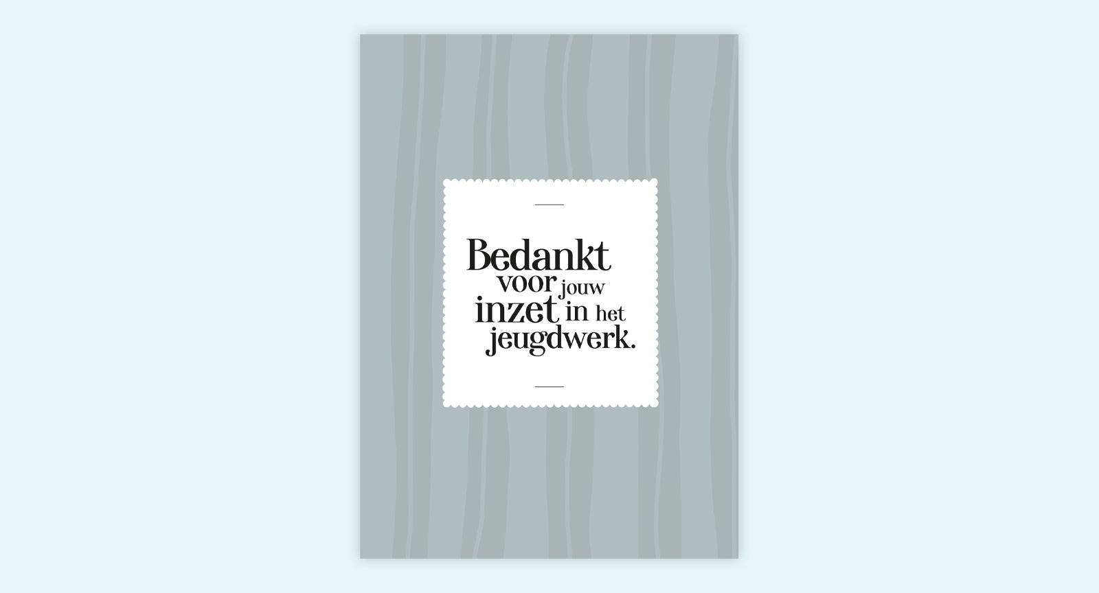 A6 Kaart ‘Bedankt voor je inzet in het jeugdwerk’
