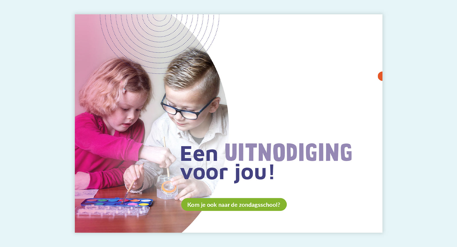 Uitnodigingskaartjes zondagsschool