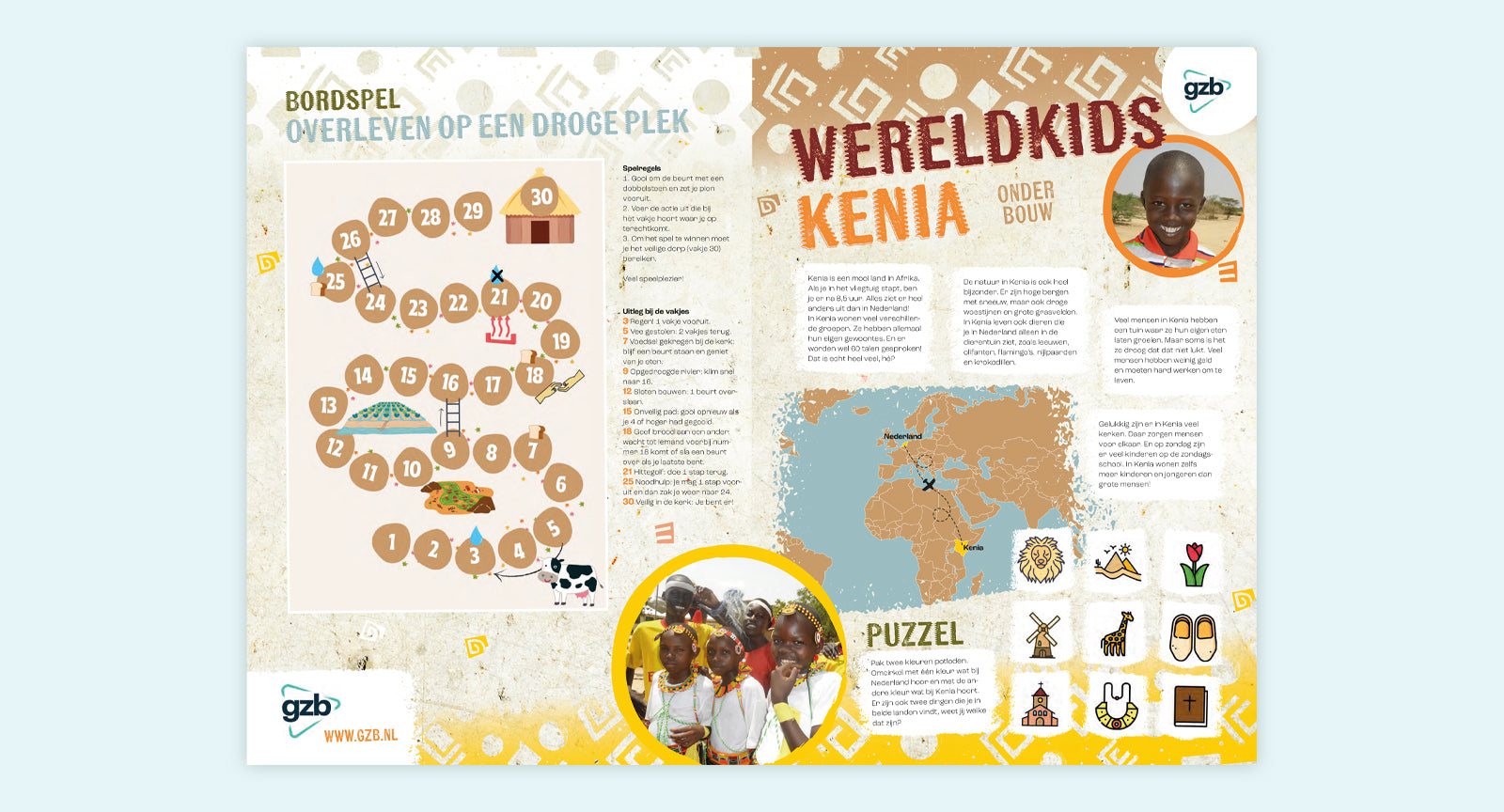 Werkblad GZB 'wereldkids Kenia'